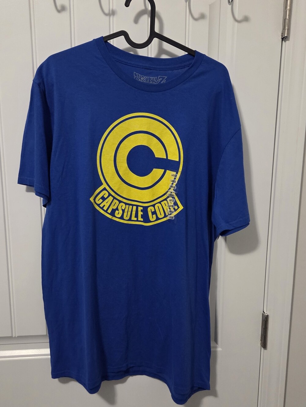 Dragon Ball Z Capsule Corp Tee Shirt Size Large Blue  New With Tags